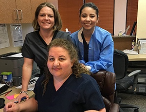 Three member of the Canyon Creek Family Dentistry of Richardson team